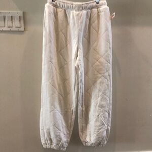 Free People White Relaxed Fit Track Pants NWT